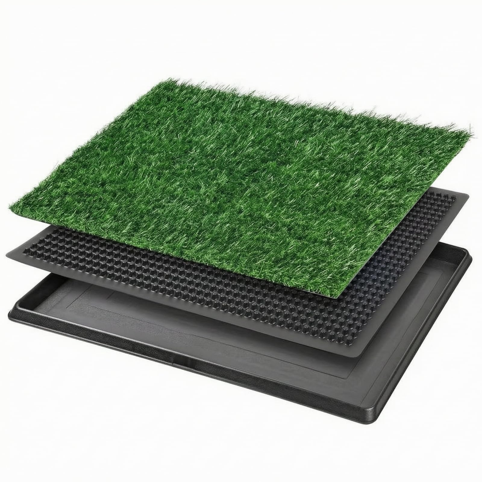 Toilette pour Chien avec Grille Lavable, 16x20 Pouces, Style to 2 | Toilette pour Chien avec Gazon Artificiel, Réutilisable, Balcon