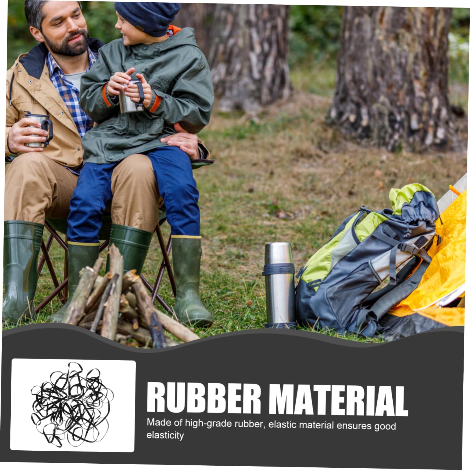 BESTonZON 100pcs Thick Rubber Bands Multi Function Elastic Bands for Organizing Crafts Office Supplies and Outdoor Activities Durable and Reusable for Various Uses