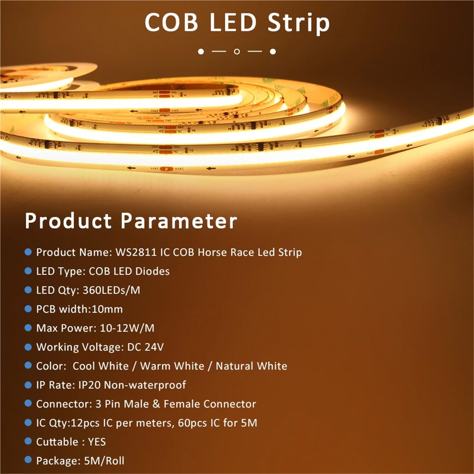 5M 10M 15M Running Water Strip Light for 24V 400W Motion Sensor LED Stair Controller Staircase Lighting Decor(Cool White,15M Full Set)