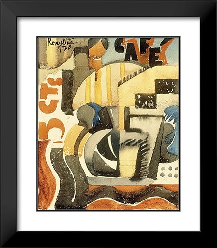 Miniatura 2 de ArtDirect Fermín Revueltas 20x24 Black Modern Frame and Double Matted Museum Art Print Titled - The Five-Cent Cafe (1930)