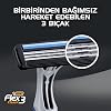 BIC Flex 3 Men's Razor 6-Piece Blister (3 Blades), 3 Blades That Can Move Independently of Each Other, Playing Head, Enriched Lubricating Gel Strip with Aloe Vera