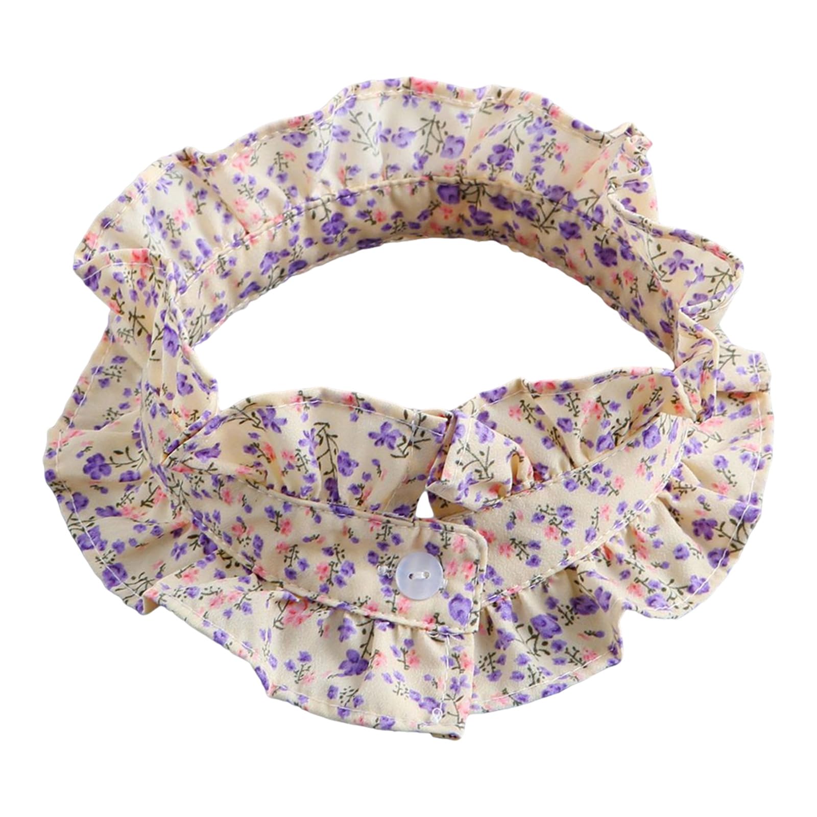 MICFENY Elegant Detachable Shirt Collar Ruffle Trim Adjustable Neckpiece For Spring Outfits