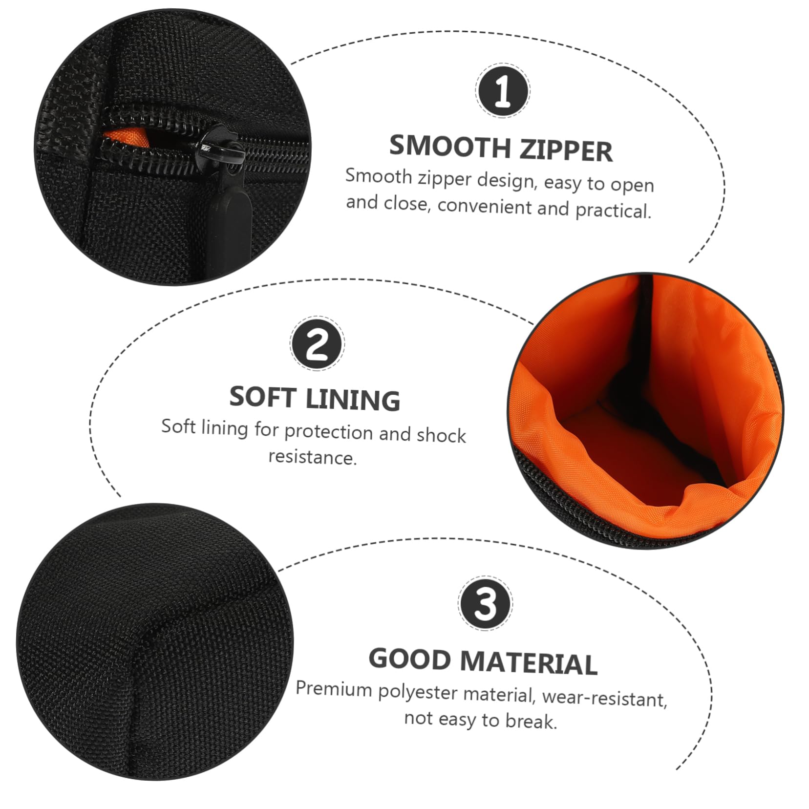 SHINEOFI 5 Piezas Bolsa de de Cámara Portátil Acolchada Estuche Resistente y Práctico para Lentes DSLR y Mirrorless Protección contra y para y Almacenamiento