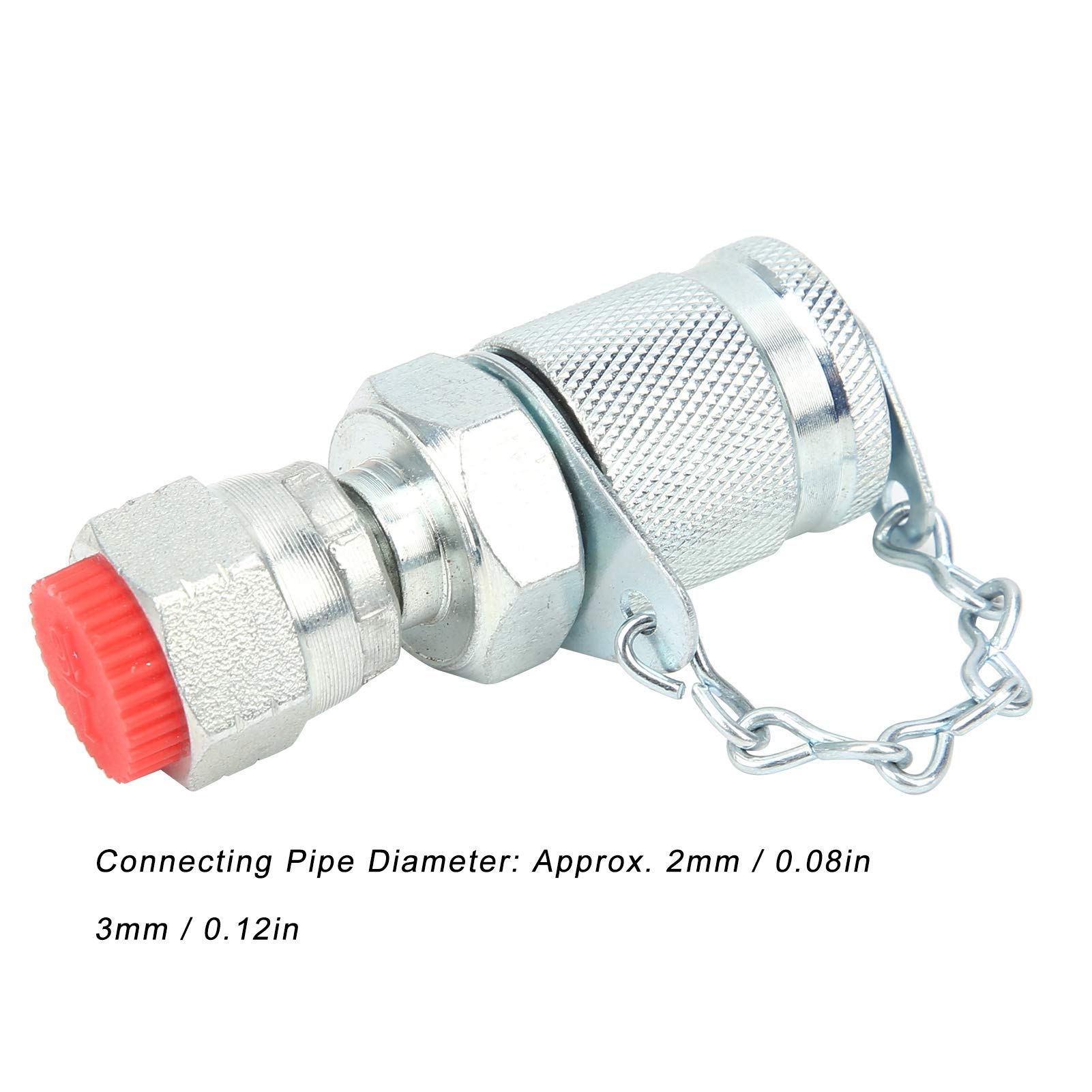 Hydraulic Testing Adapter, 5Pcs Carbon Steel Thread Pressure Tap Measuring Tester Connectors PT/PPT