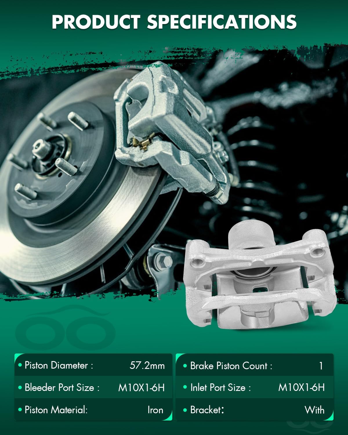 SCITOO Front Right Brake Caliper With Bracket 19B3309 Compatible For Nissan Altima 2007-2013, For Nissan Sentra 2007-2012