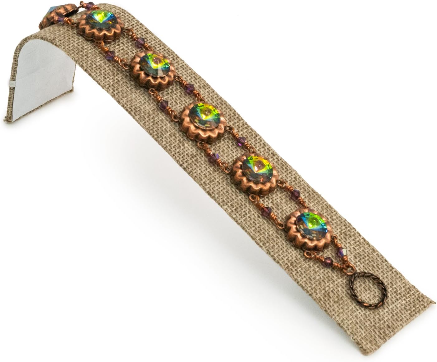Burlap Single Bracelet Ramp Jewelry Display