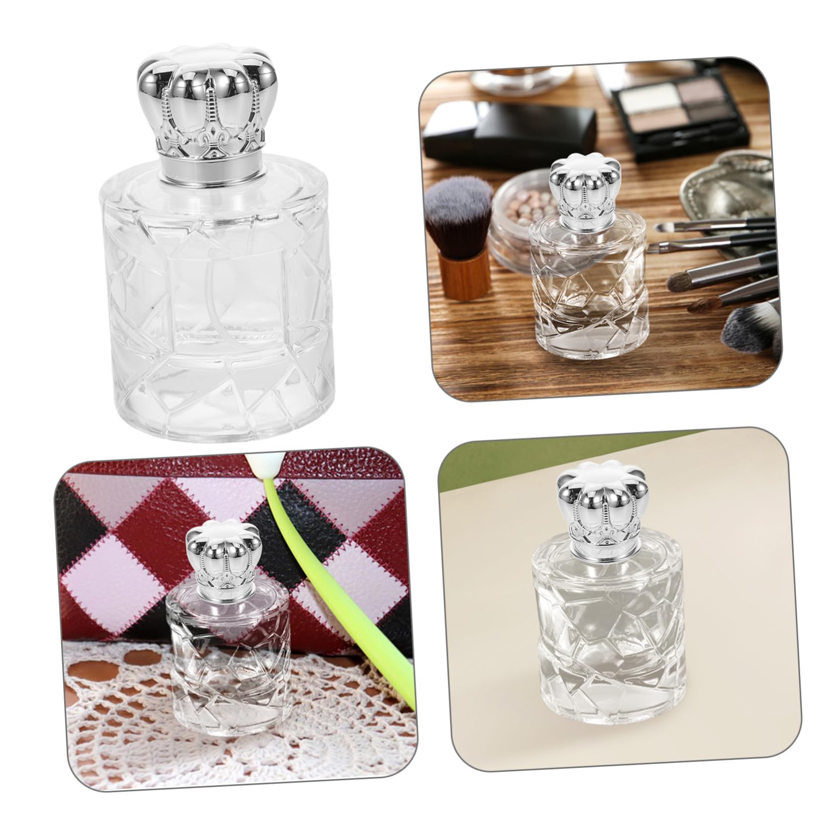 GALPADA 3 Stück Leere Parfümflaschen aus Glas, 50ml, Wiederbefüllbar