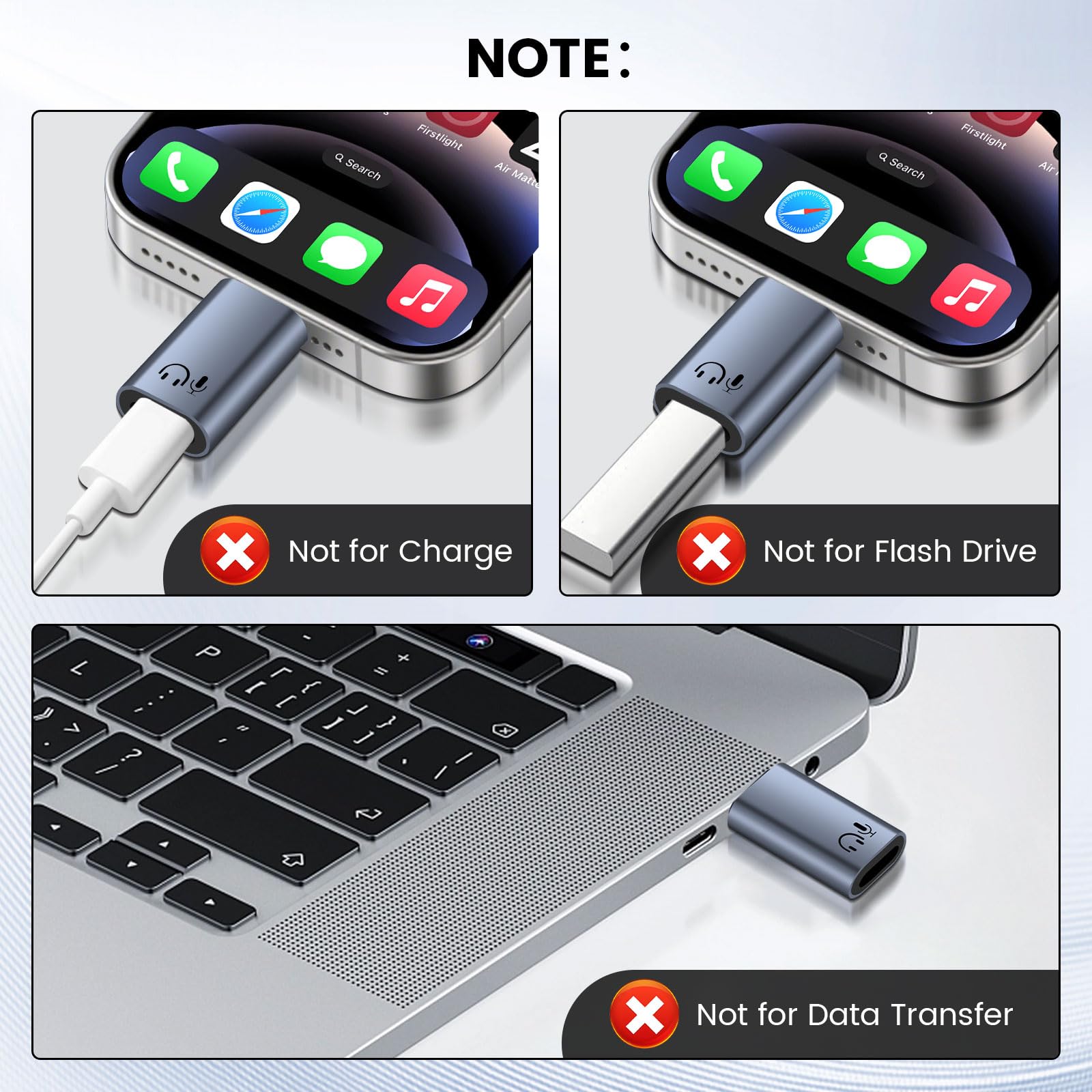 TiMOVO Adattatore da Lightning a USB C, 2 Pezzi Adattatore Lightning USB C con Ricarica Rapida a 60W e Loop Anti-Perso per iPhone 16/15 Serie, iPad, Galaxy S25, Non per Auricolari/Audio/OTG, Nero
