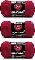 Vista 51 de Red Heart Super Saver - Hilo de salvia ligera, paquete de 3 unidades de 6.98 oz/7 onzas, acrílico, 4 medianos (peinado), 364 yardas, tejido/ganchillo
