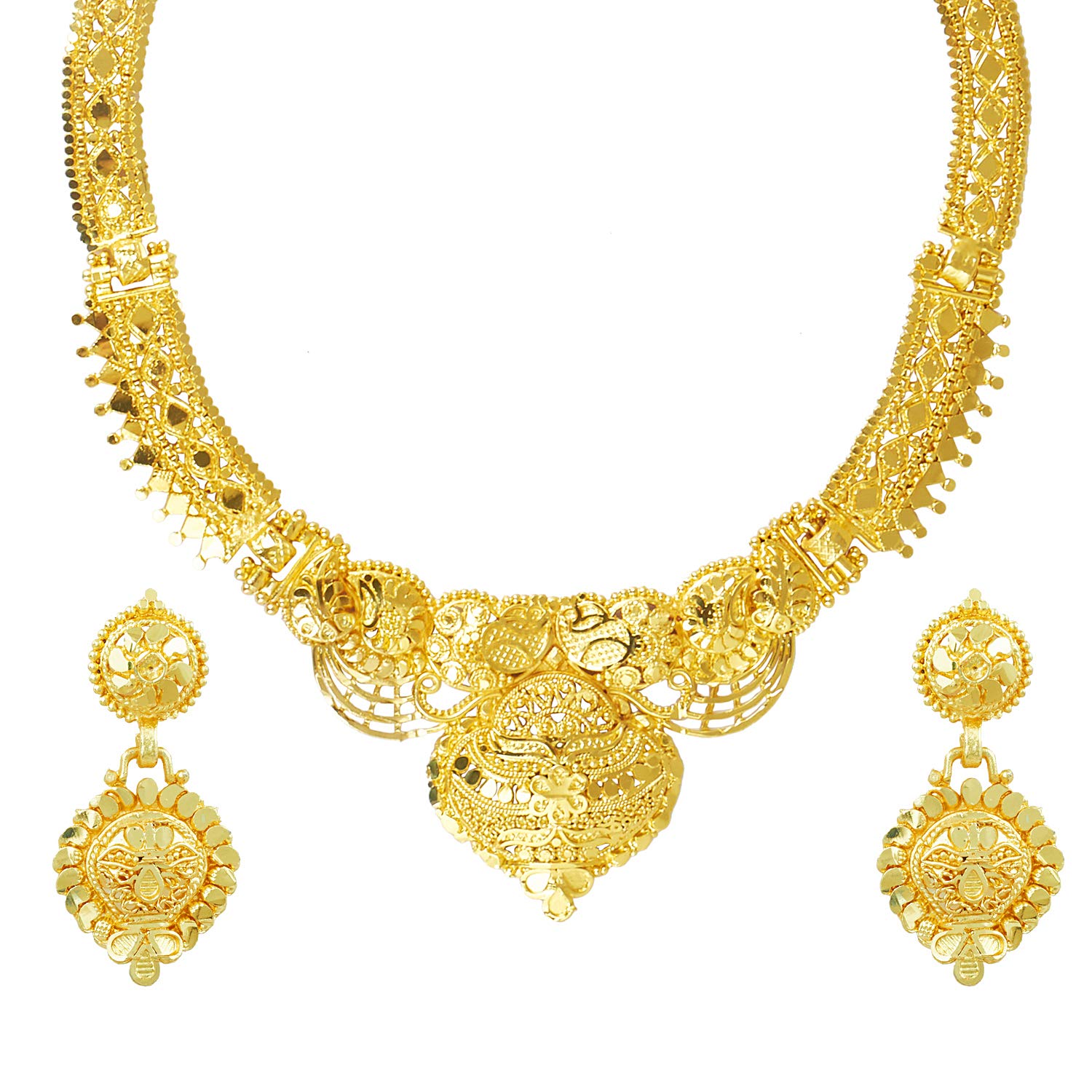 Bodha22k Gold Plated Traditional Indian Bollywood Necklace