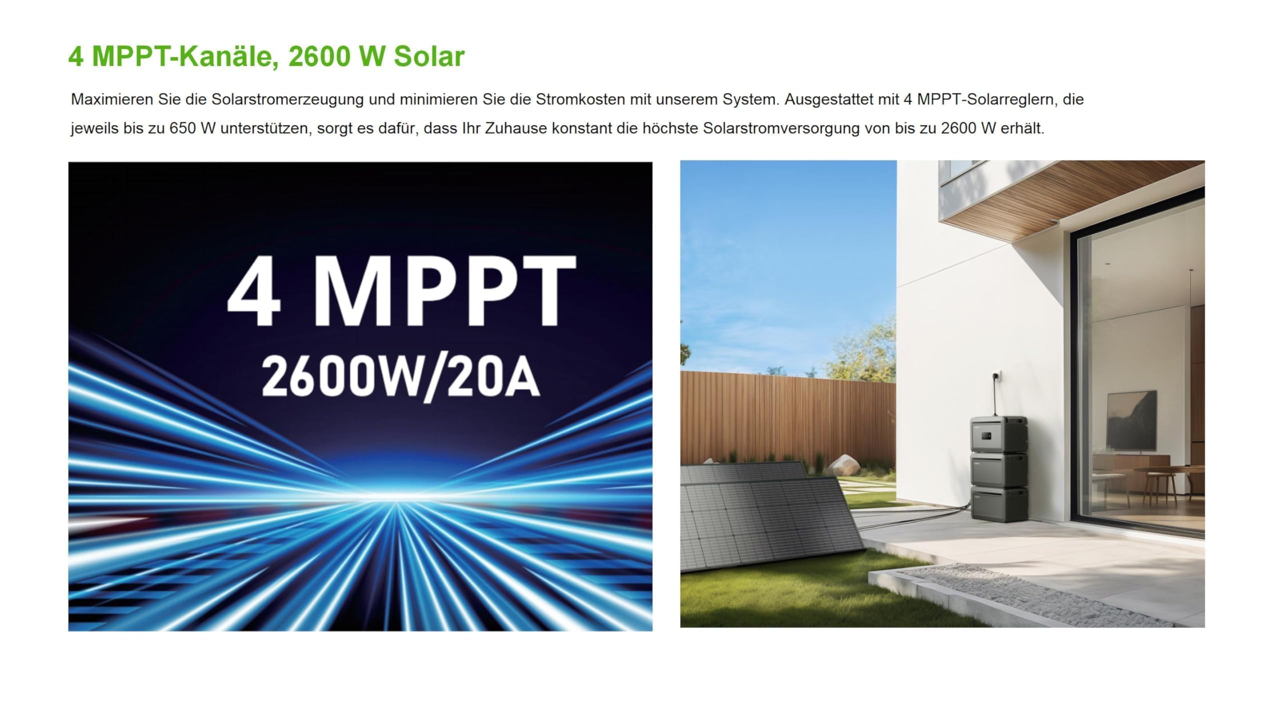 Powerness® All in One 2000W Balkonkraftwerk mit Speicher 4096Wh, Growatt NEXA 2000 mit 1× Erweiterungsakku, 4× 500W Solarmodule mit Balkon Silber Halterung, Zubehör Komplettset, Plug & Play (0% MwSt)