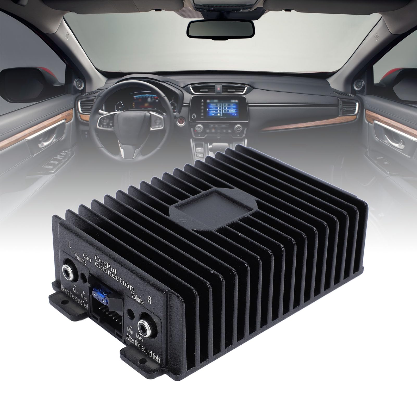 ANGGREK Wzmacniacz Nawigacyjny DSP, Metalowa Technologia Klasy A B, Duża Moc 4X50W dla Subwoofera Radiowego z Systemem (A)