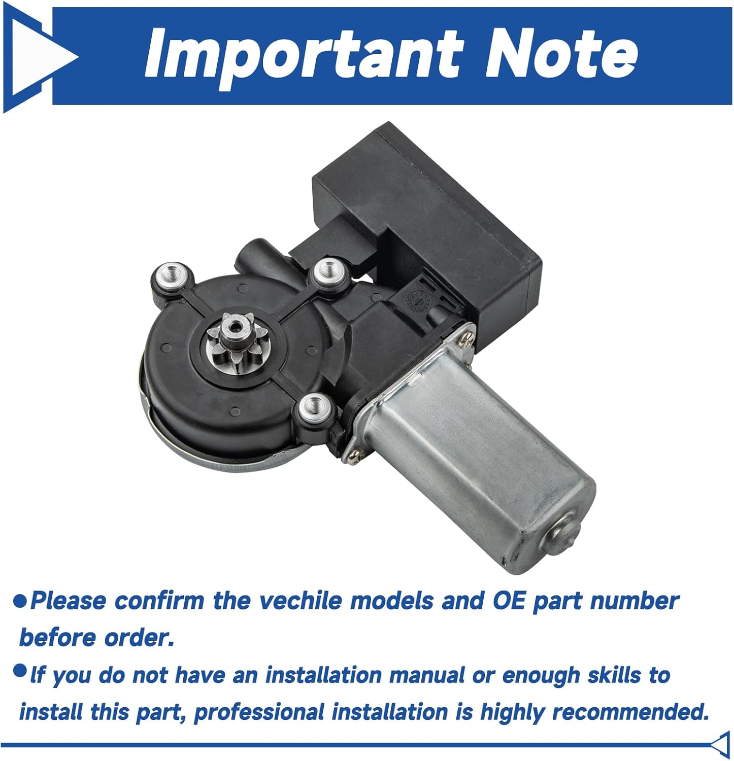 Obaee Power Window Lift Motor Front Left Driver Side Compatible with Toyota Camry 2002-2006, Highlander 2001-2007, RAV4 2001-2005, Scion xA 2004-2006, Replace 85720-33120, 85720-32150, 742-629