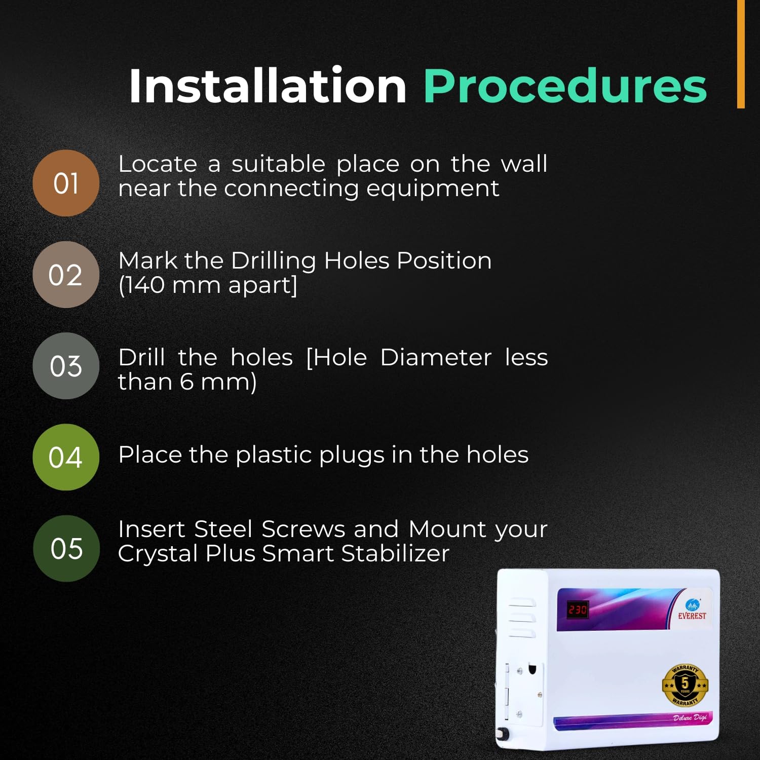 Everest Ewd 400-N Double Booster Classic Digi Voltage Stabil...