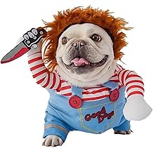Pet Deadly Doll Dog Costume, Cosplay Halloween Christmas Funny Clothes Party Costume for Small Medium and Large Dogs (Small)