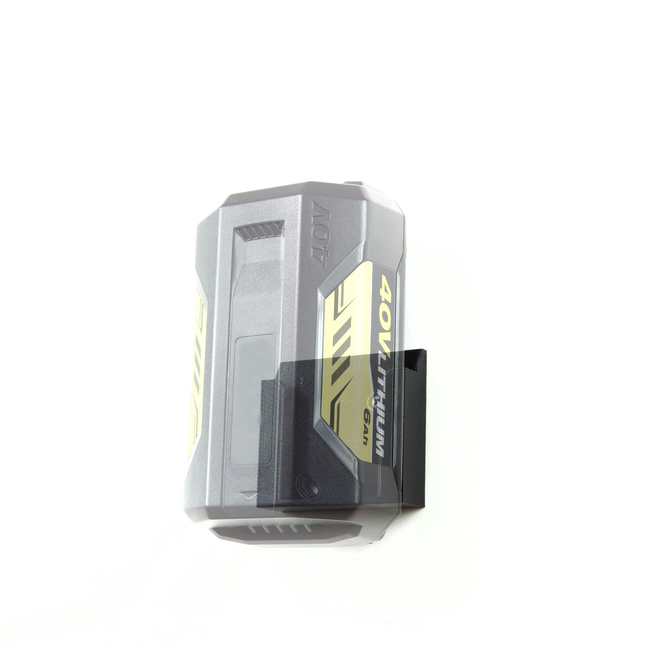 Spartan Mount for Ryobi 40V Battery | Wall Display Hook Holder | Power Tool Storage | Blog DIY Craft Room | All Types | Strong Low Profile Bracket | Convenient Easy Access Garage Organization