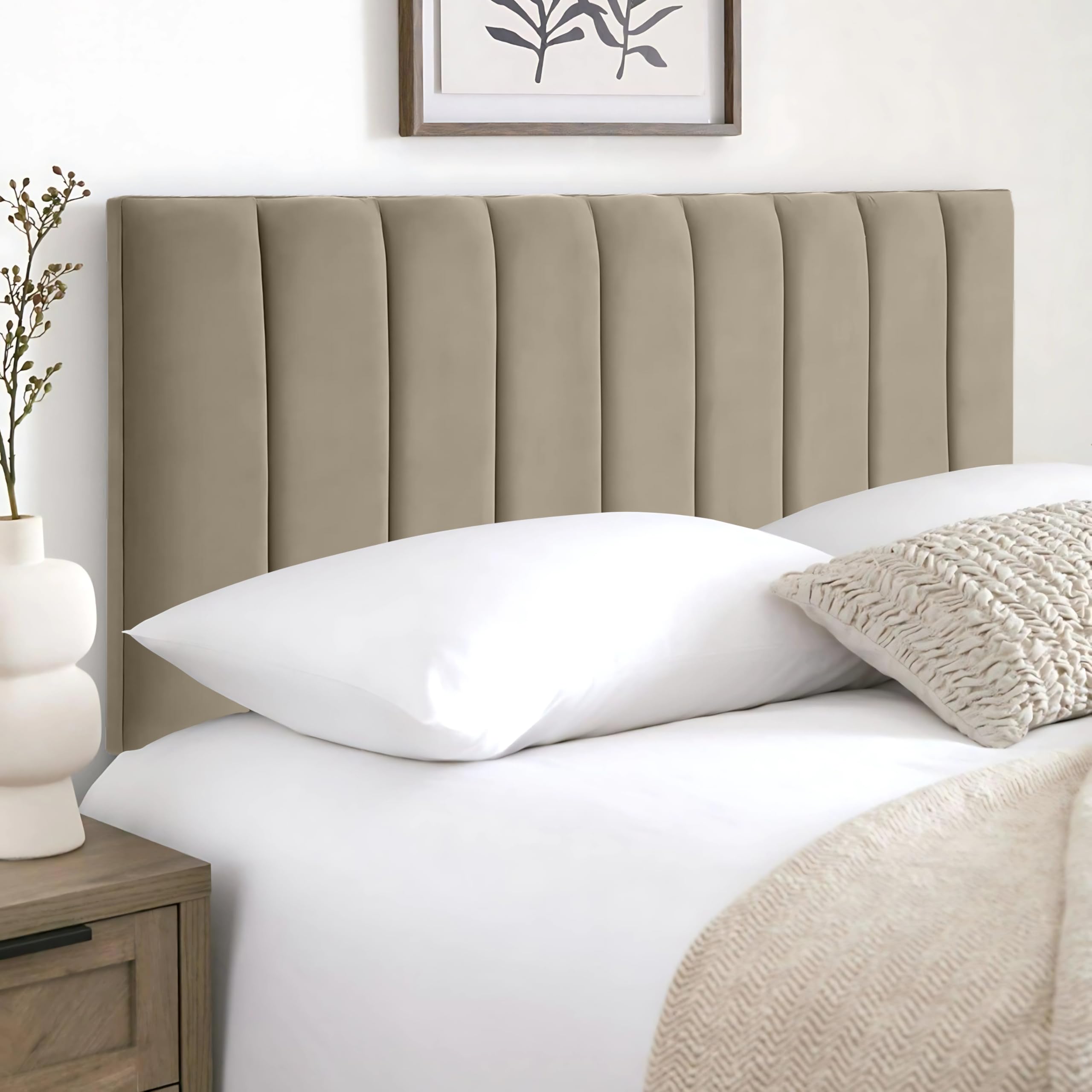 HB-1 Headboards for Beds – 9vp 24'' Divan Bed Headboard – Headboards for Divan Beds, Bedroom & Hotel Furniture, Elegant Soft Plush Fabric Head Board (Coffee Plush, 3FT Single) — image 1