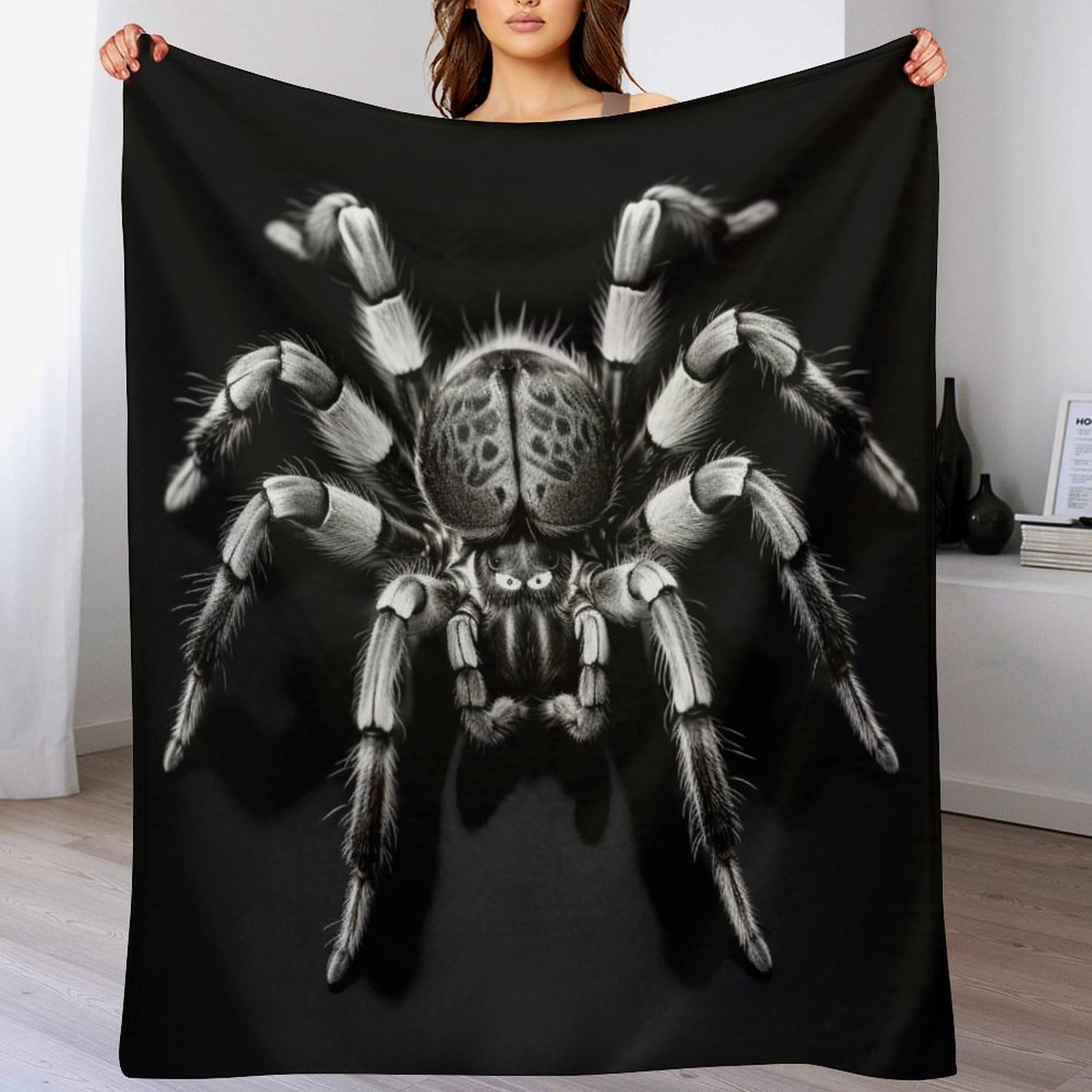 Couverture canapé motif araignée : un cocon de douceur réconfortant