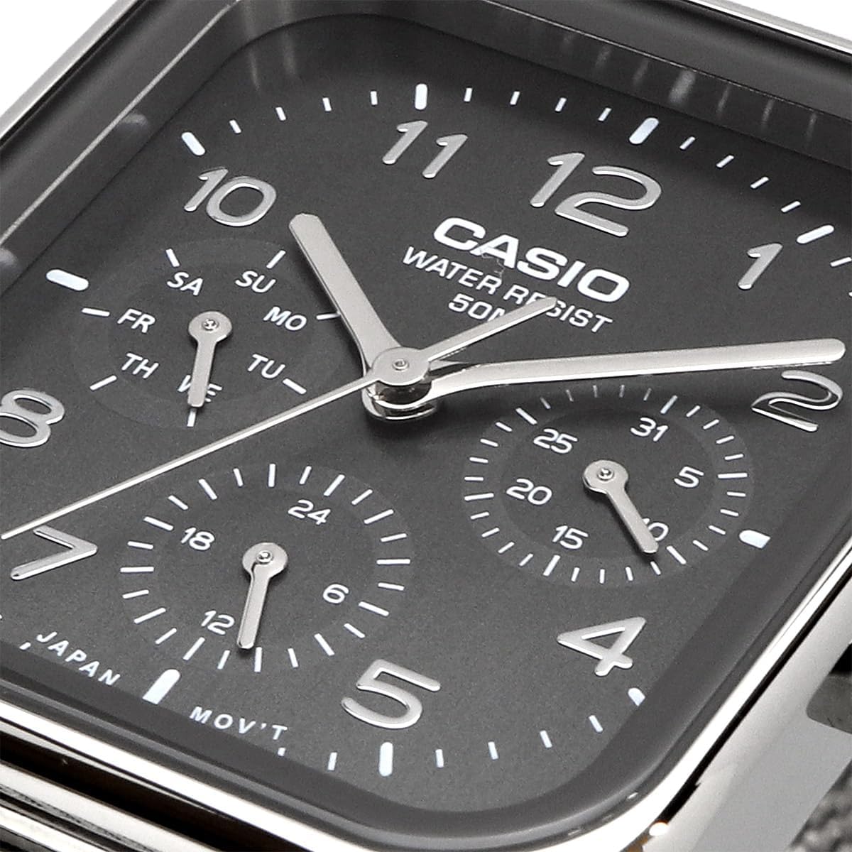 Casio Standard Round Rectangle, 24-Hour Display, Multi-Function, Analog Men's Watch, Overseas Model