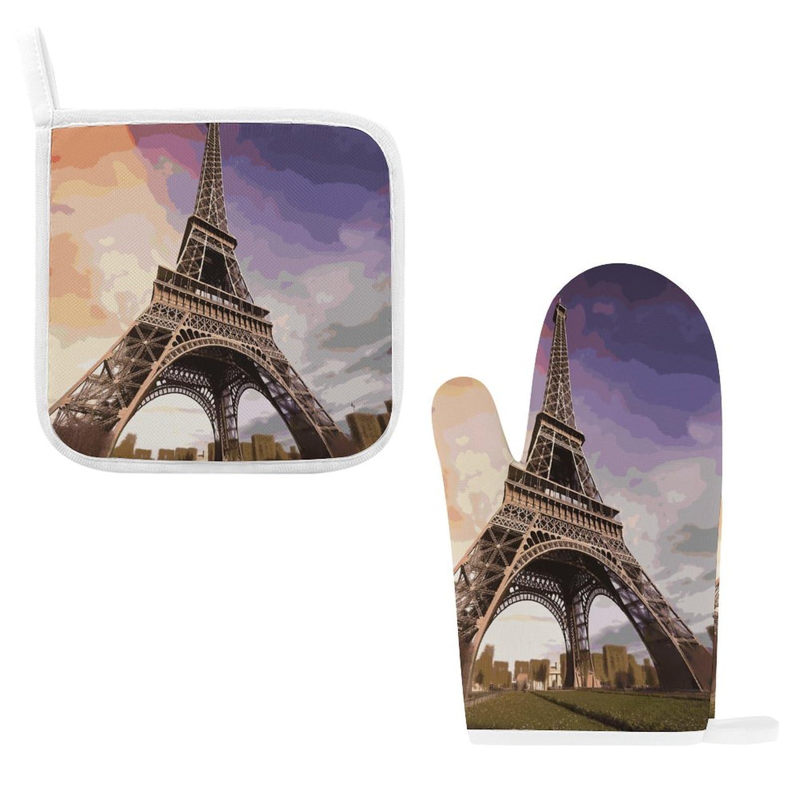 Fodpand Style Eiffel Tower2 Oven Mitts And Pot Holders Sets