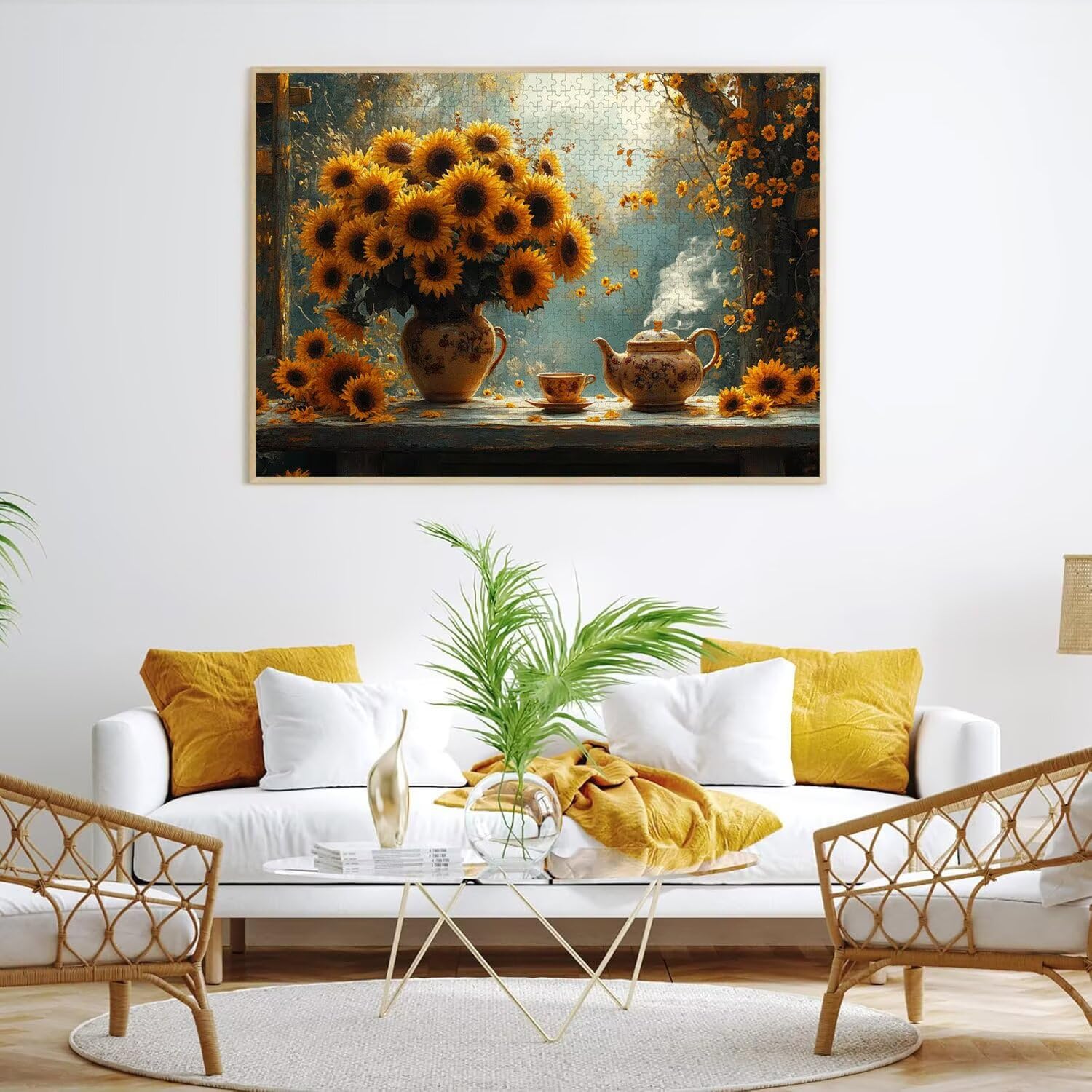 Puzzle dla dorosłych 2000, słonecznik jesień, 99x70cm, n-778
