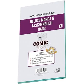 Comic Concept Deluxe Manga Bags XL (165 x 220 mm) with Flap