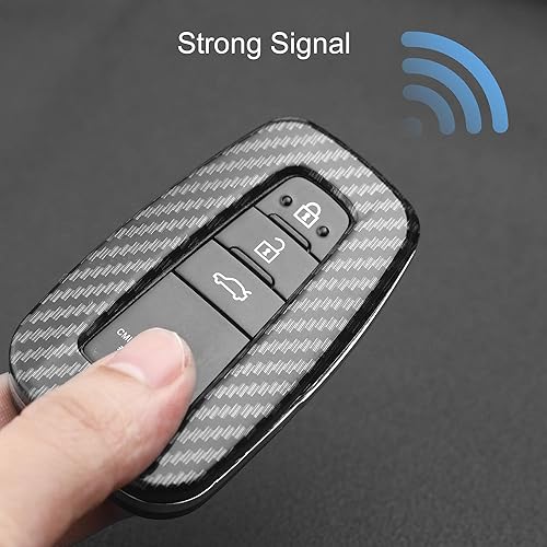 Miniatura 4 de Funda para llavero Toyota, funda rígida de fibra de carbono ABS para llavero para Toyota Corolla Camry RAV4 Highlander 4Runner Prius CH-R Prado Land