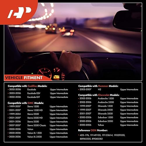 Miniatura 3 de A-Premium Eje de dirección intermedio superior, compatible con Cadillac, Chevy, GMC, vehículos Hummer - 1999-2007 - Escalade, Silverado, Suburban,