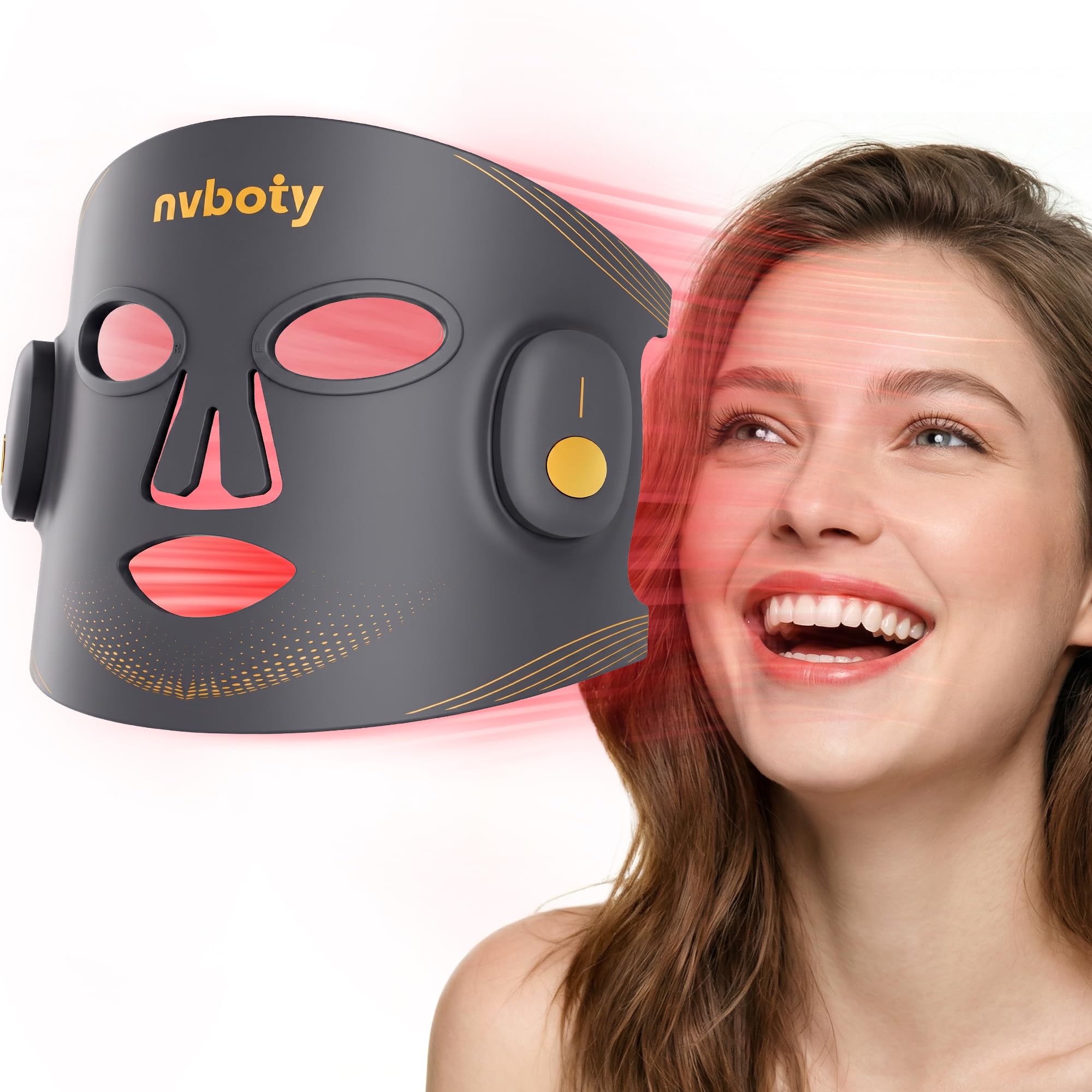 Red Light Therapy for Face, 4 Modes, Wireless 2000mAh Remote
