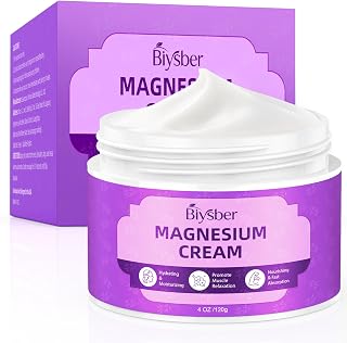 Topical Magnesium Lotion Cream for Sleep: Natural Magnesium Body Butter for Sweet Sleep/Leg Cramps/Feet/Arms/Muscle Pain Relaxation - Calm Moisturizing Day and Nightime Cream for Women and Men 4 oz
