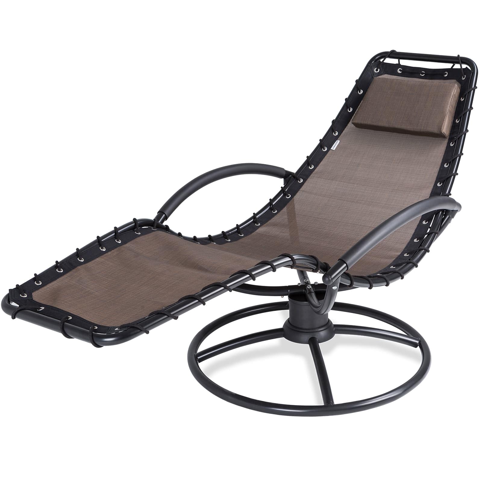 Casaria Gartenliege Liegestuhl mit Armlehne – Relaxliege Eve, wetterfest, ergonomisch, 120 kg belastbar