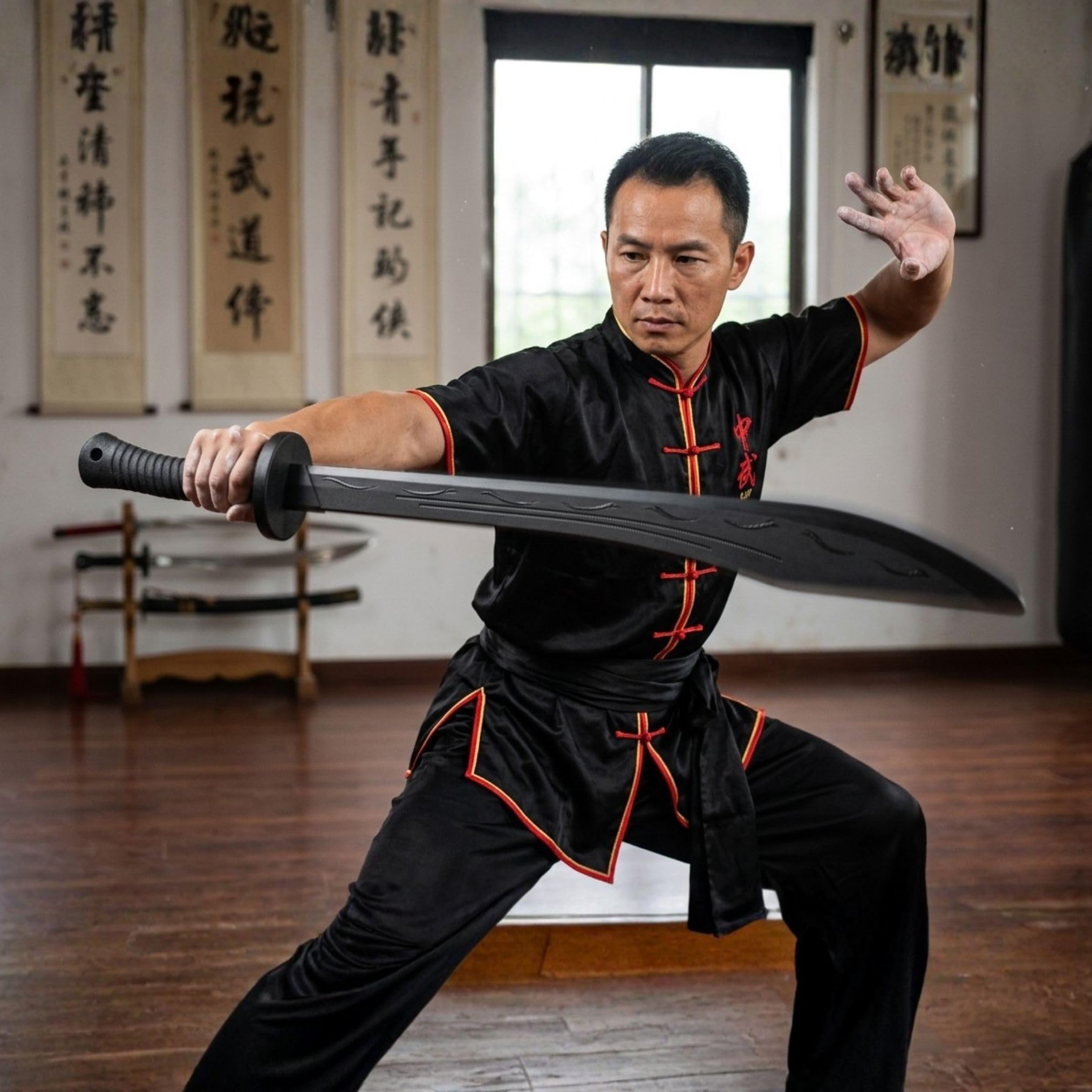 Sabre d'entraînement Arts Martiaux Kung Fu Wushu Tai Chi Yang et Bagua épée en polypropylène