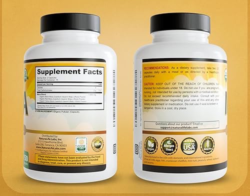 Miniatura 7 de Cápsulas veganas de maca orgánicas negro, rojo, amarillo, 0,003 oz por cápsula, 150 cápsulas, 100 % puro y natural sin OMG, energizante natural