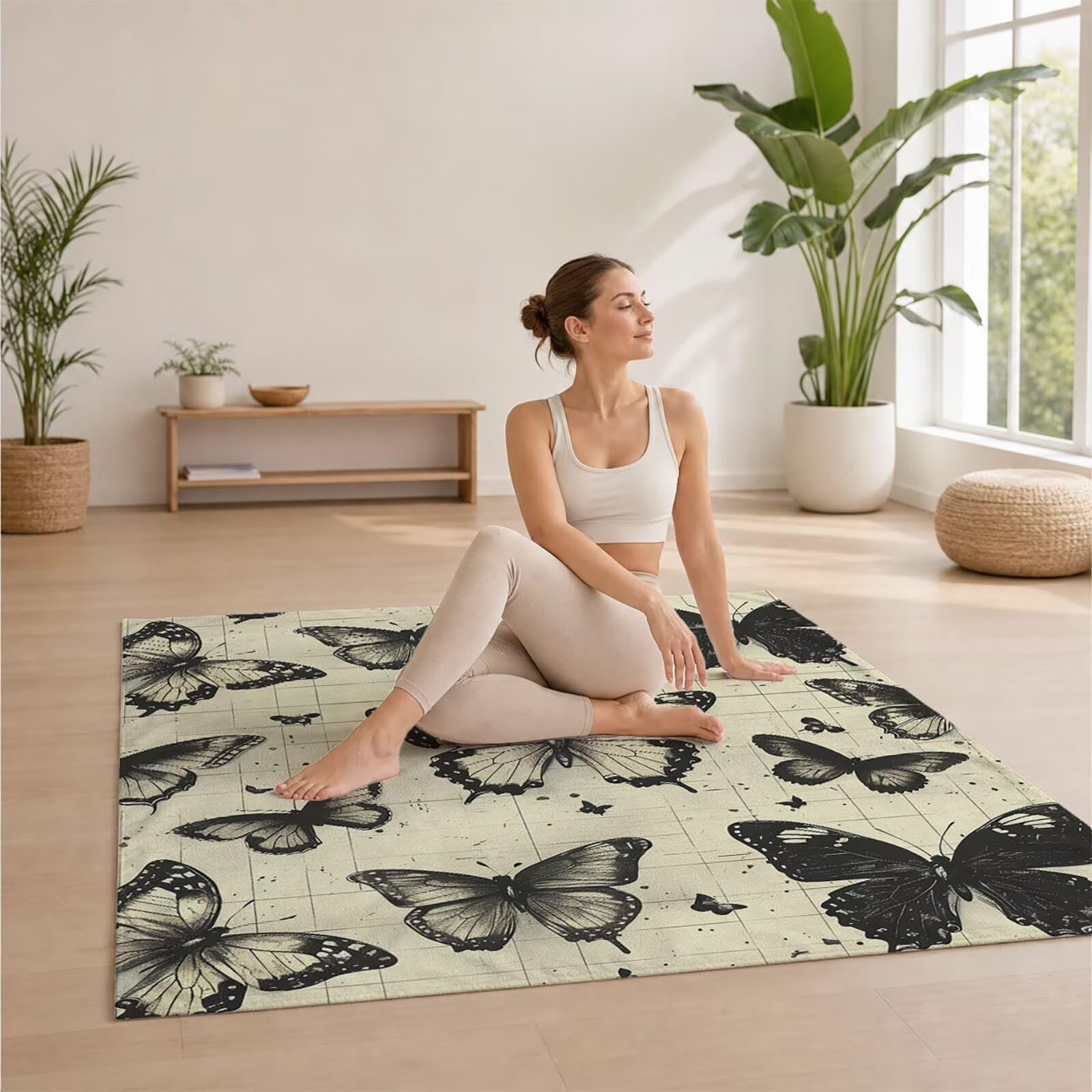 Mariposa Toalla Playa 160x220 Resistente a la arena Secado rápido Ligero, Toalla Playa Grande 220 x 160cm Suave Cómodo como Gym Yoga Sauna Toallas Baño Grandes Exterior Travel Essentials Gris XTLS5253