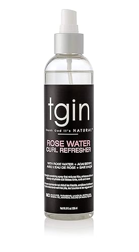 tgin Rose Water Curl Refresher para rizos cabello natural trenzas estilos protectores 8 onzas
