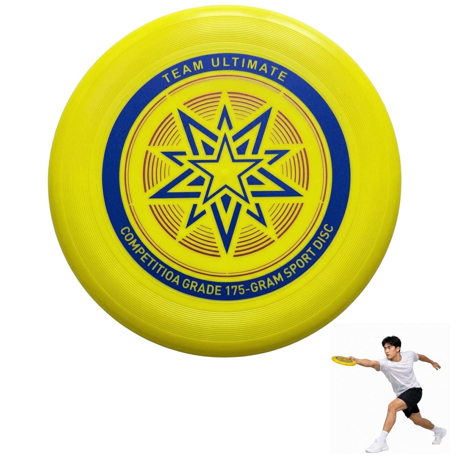 Eurodisc 175g, Ultimate Frisbee, Disque Frisbee, Disque de Lancer Professionnel, Frisbee de compétition Funsport