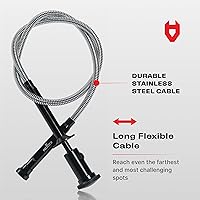 Vista 6 de NoCry Herramienta de recogida de garra magnética flexible con luz LED brillante - Herramienta de recogida magnética retráctil de 27.7 pulgadas