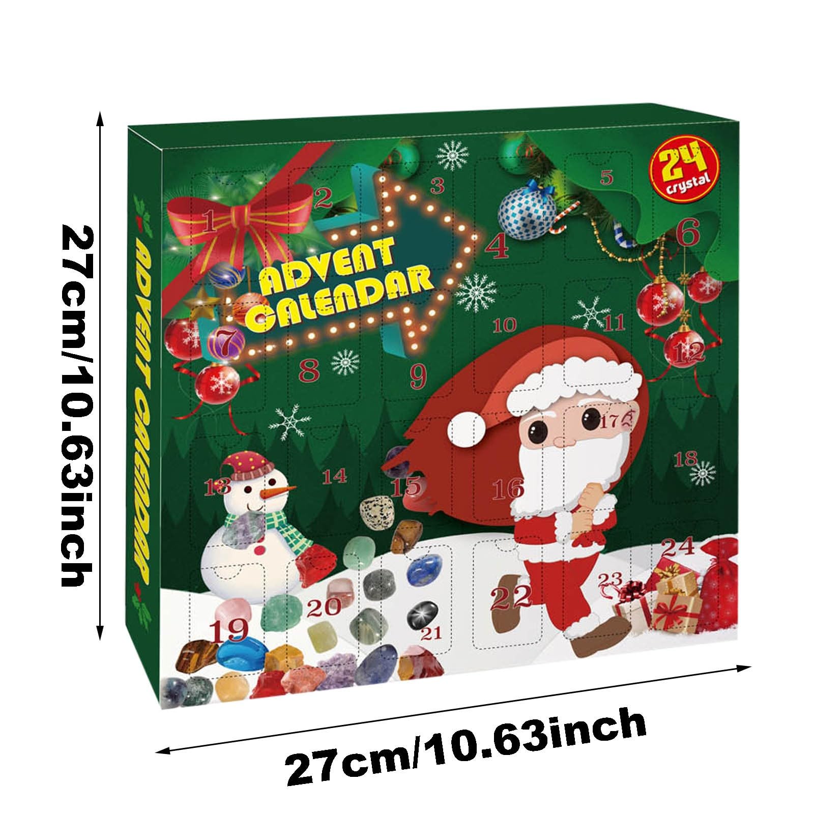 Calendario De Adviento De Cristal Y Piedras Preciosas – 24 Gemas Reales Para Niños Y Coleccionistas
