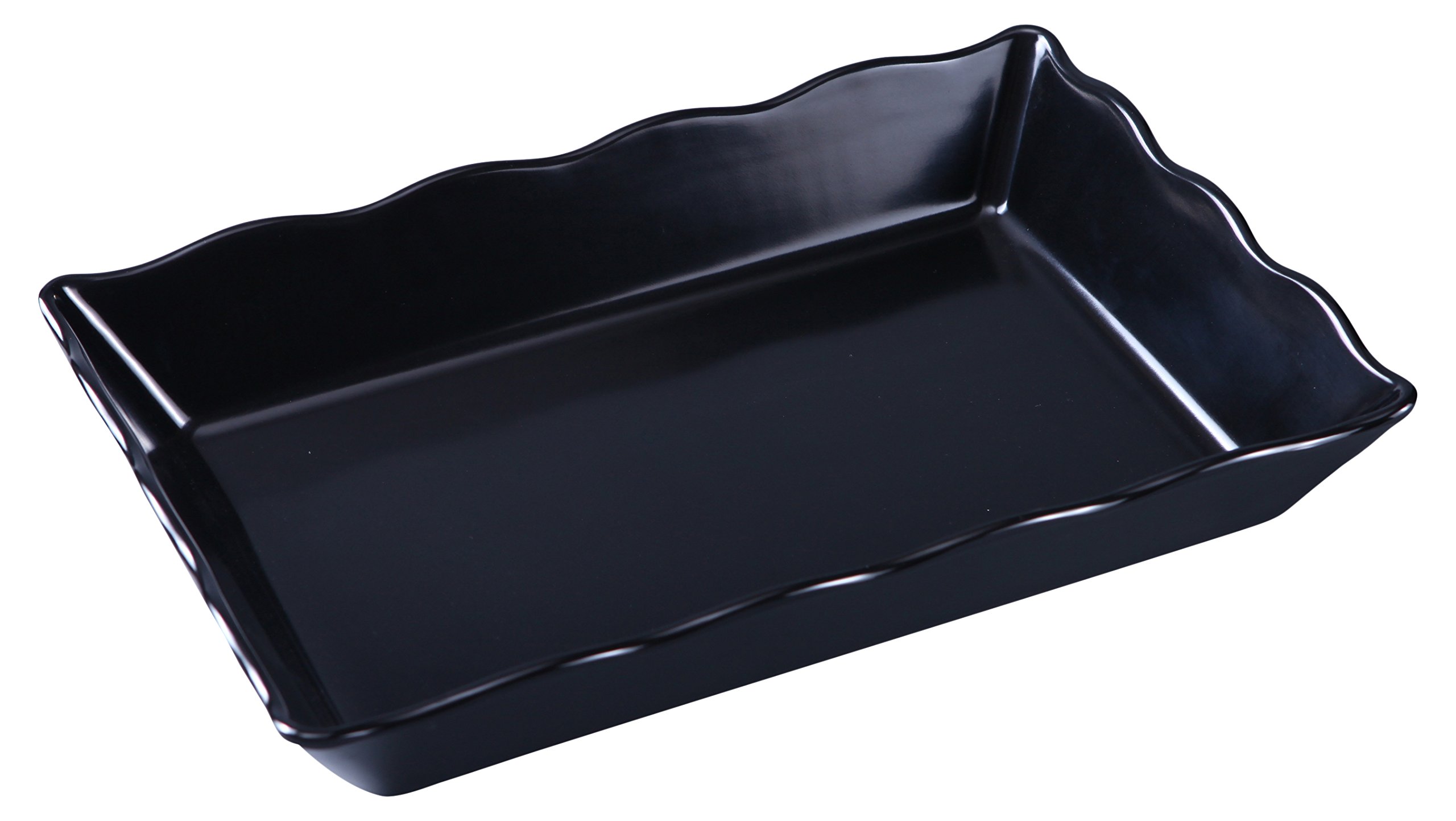 Deli Collection Scallop Edged Display Tray by Yanco – Melamine, White, Pack of 72, Model DC-6114B
