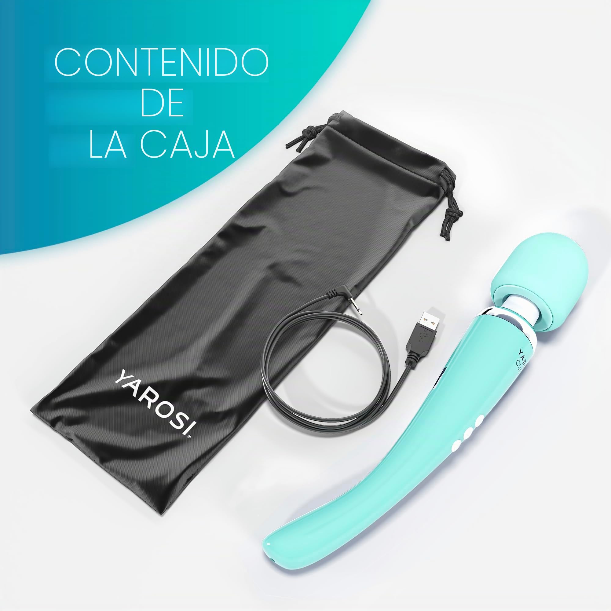 Masajeador de varita inalámbrico de Yarosi - Potencia vibratoria terapéutica más fuert - Perfecto para dolores musculares y recuperación deportiva personal - Verde