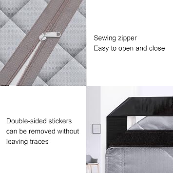 XPLKQXE Thermal Insulated Cotton Curtain with Zipper, Living Room Privacy Barrier Curtain Panels, Acoustic Covering Drapes, Windproof Cold Protection Blanket (Color : Brown, Size : 150x130cm)