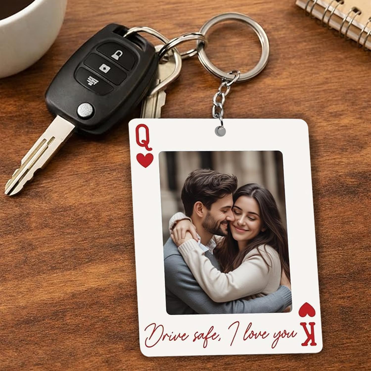 Godashop Personalized Photo Strip Acrylic Keychain, Custom Couple Picture Keychains, Couples Gift for Boyfriend Girlfriend - Image 2