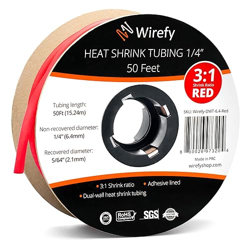 Miniatura 26 de Wirefy Kit de tubos termorretráctiles, 200 piezas, relación 3:1, forro adhesivo, tubo retráctil de alambre, tubo termorretráctil industrial, negro