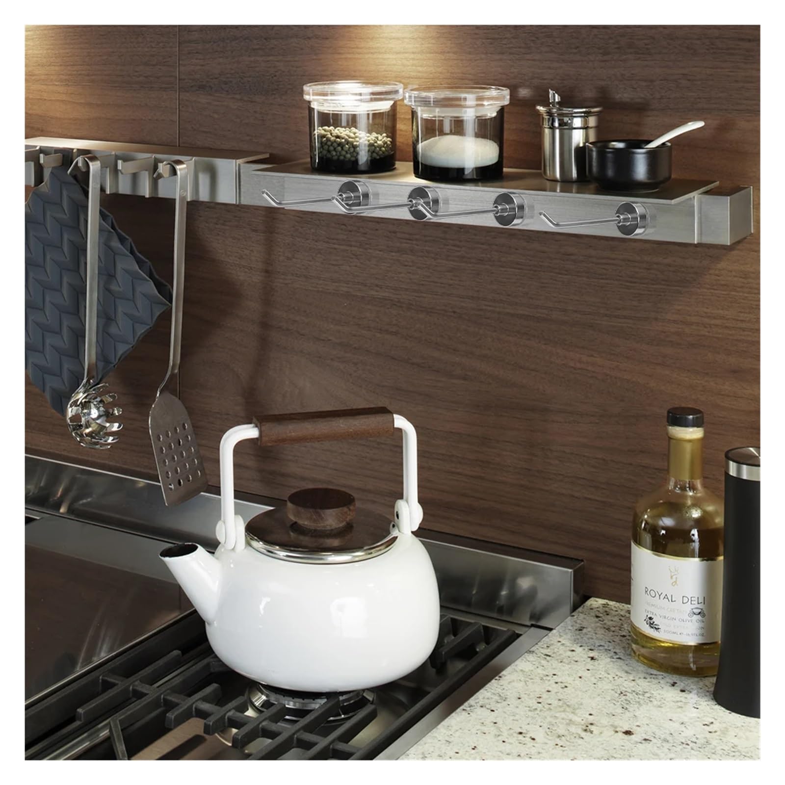 Genérico 10-20 ganchos magnéticos de ángulo recto resistentes, sin perforaciones, for colgar en la pared, ideales for cocina y el baño(S,20PCS)
