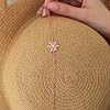 NEREZE 925 Sterling Pink Stone Flower Bracelet Women's Silver Bracelet