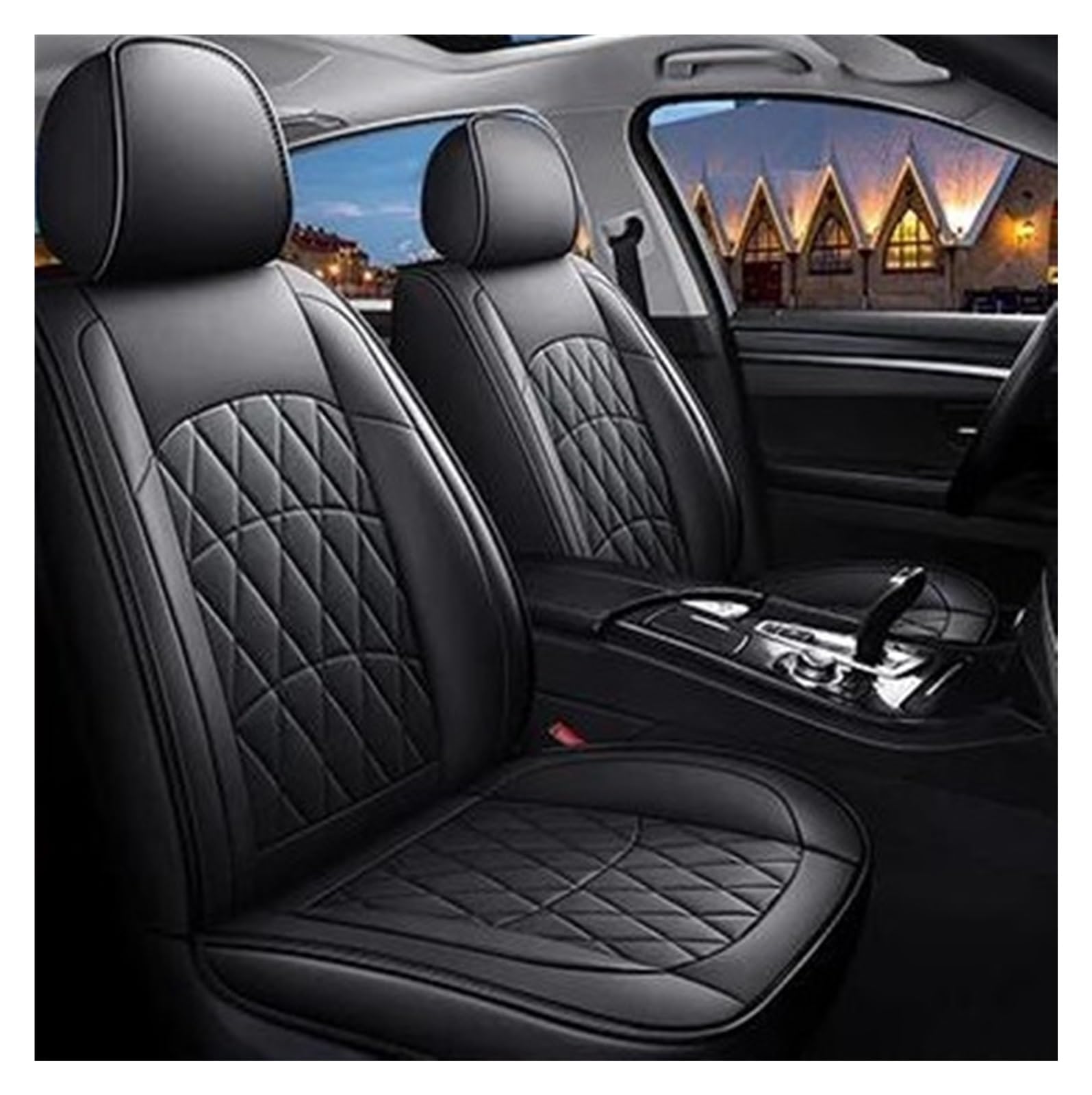 Housses de siège de voiture en cuir noir pour MG ZS HS MG4, un intérieur élégant et protégé
