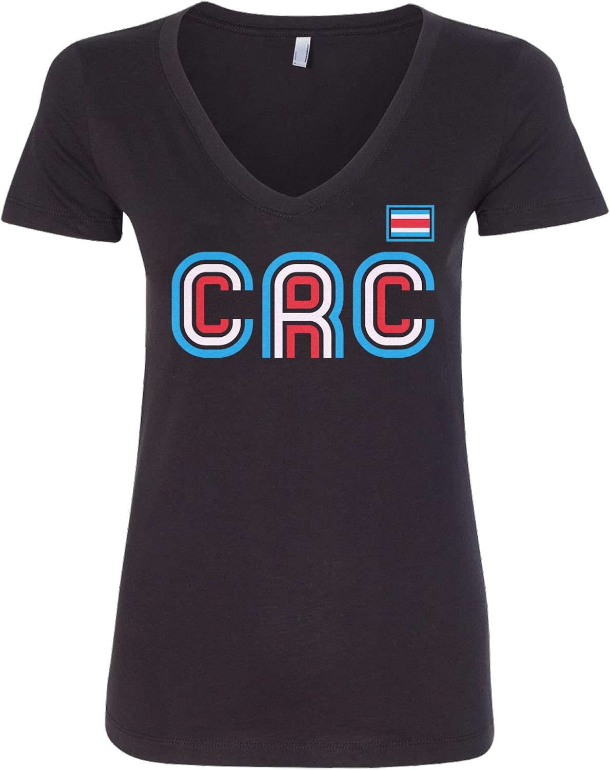 Threadrock Women's Costa Rica Athletic Retro Series V-Neck T-Shirt