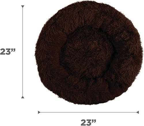 Miniatura 8 de Best Friends by Sheri - The Original Calming Donut - Cama calmante en forma de dona para perros y gatos - Pelo largo, marrón oscuro, S, 23 x 23