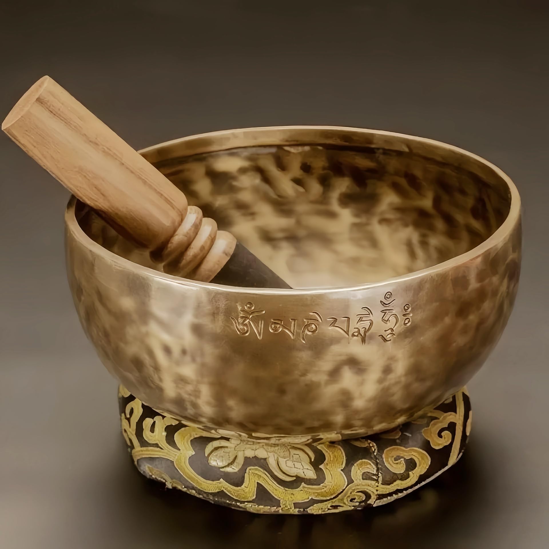 Fay Bless Set di campane tibetane fatte a mano, per meditazione nepalese con luna piena, per yoga, guarigione dei chakra, terapia del suono, sollievo dallo stress, consapevolezza e decorazione per la