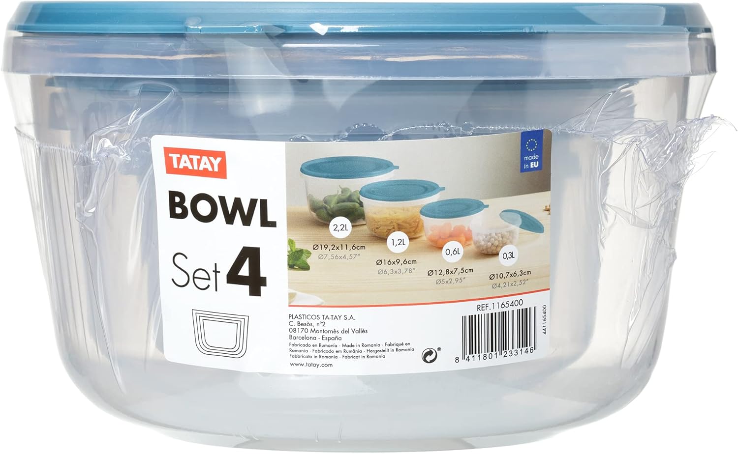 Tatay 1165400 Lunch Box, Plastic, Turquoise